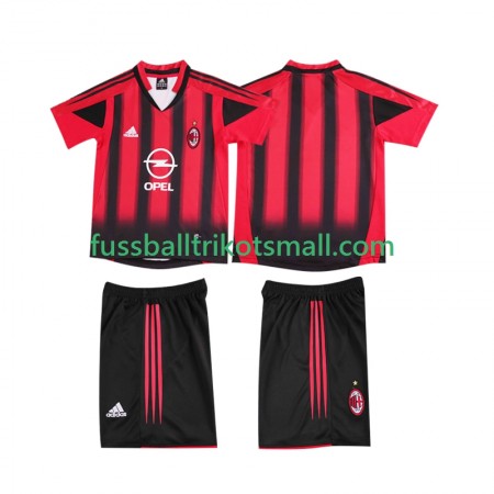 Fußballtrikots AC Mailand 2004 Retro Kinder 2005 Kurzarm Heimtrikotsatz kaufen